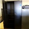Image 2 : 72" Black Locking Steel Storage Cabinet Plus Black 4 Drawer File Cabinet