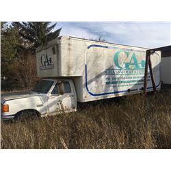 F-350 1 Ton Cube Van, Approx. 1992, 7.3 IH Diesel, Standard Transmission, 26 Cube Feet, Not Running