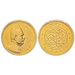 Egypt, Fouad Ier (1341-1355 AH) 1922-1936 100 Piastres, 1340 (1922), AU 8.5 g. or rouge Ref : Fr. 27