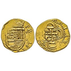 Spain, Felipe III 1598-1621 2 Escudos, Sevilla B, AU 6.70 g. Ref : Cal 35, Fr. 189  Conservation : T
