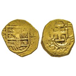 Spain, Felipe III 1598-1621 1 Escudo, Sevilla, 161-, AU 3.37 g. Ref : Cal. 64, Fr. 196  Conservation
