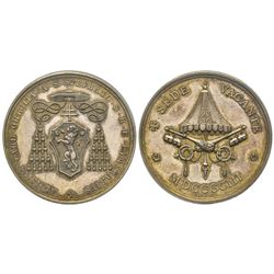 Sede Vacante 1903 Medaglia in argento emessa dal Cardinale Camerlengo     Luigi Oreglia di S. Stefan