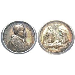 Pio X 1903-1914 Medaglia in argento, 1905, AN II,     AG 34 g., 44 mm, Opus Bianchi    Avers : PIVS 