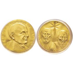 Paolo VI 1963-1978 Medaglia in oro, 1967, AN V, AU 70 g., 44 mm, 917‰, Opus Fazzini  Avers : PAVLVS 