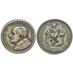 Paolo VI 1963-1978 Medaglia in argento, 1966, AN IV, AG 41g. 44 mm., Opus Minguzzi  Avers : PAVLVS V