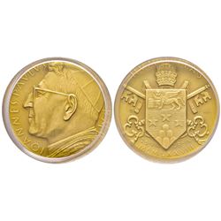 Giovanni Paolo I 1978    Medaglia in oro, 1978, AN I, AU 50,5 g. 917‰,     44 mm., Opus Giampaoli   