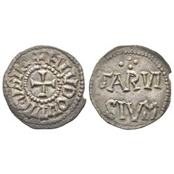 Treviso, Ludovico il Pio 814-840 Denaro, 819-822, AG 1.71 g. Avers : + H LVDOVVICVS IMP    Revers : 