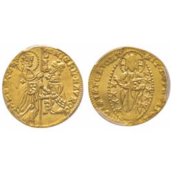 Venezia, Michele Morosini 1382 Zecchino, ND, AU 3.52 g. Ref : Paolucci 1, Fr. 1228  Conservation : P