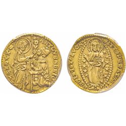 Venezia, Antonio Venier 1382-1400 Zecchino, ND, AU 3.52 g. Ref : Paolucci 1, Fr. 1229  Conservation 