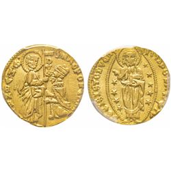 Venezia, Francesco Foscari 1423-1457 Zecchino, ND, AU 3.51 g. Ref : Paolucci 1, Fr. 1232   Conservat