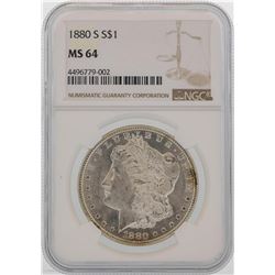 1880-S $1 Morgan Silver Dollar Coin NGC MS64