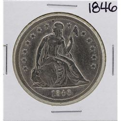 1846 $1 Seated Liberty Silver Dollar Coin