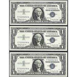 Lot of (3) 1957B $1 Silver Certificate Notes