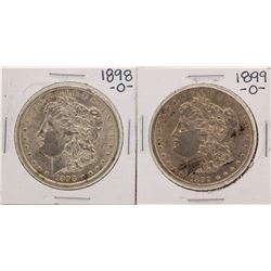Lot of 1898-O & 1899-O $1 Morgan Silver Dollar Coins