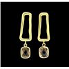 Image 1 : Dangle Post Earrings - Gold Plated