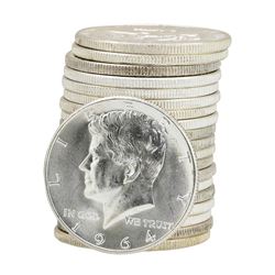 Roll of (20) 1964 Brilliant Uncirculated Kennedy Half Dollars