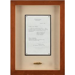 John F. Kennedy's Personally-Worn PT-109 Tie Clasp from November 21, 1963