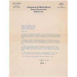 John F. Kennedy Typed Letter Signed