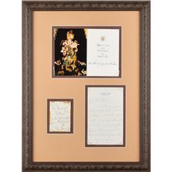 John and Jacqueline Kennedy Signature and Autograph Letter Signed