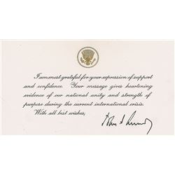 John F. Kennedy Acknowledgment Cards