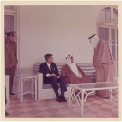 John F. Kennedy and King Saud bin Abdulaziz Al Saud Original Photograph by Cecil W. Stoughton