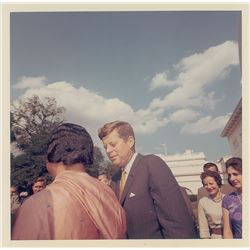 John F. Kennedy and Lakshmi N. Menon Original Photograph