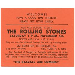 Rolling Stones Concert Card