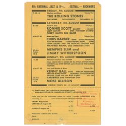 Rolling Stones Jazz and Blues Festival Handbill