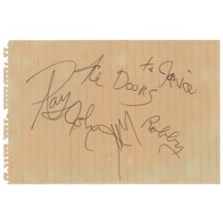 The Doors Signatures and 1967 Handbill