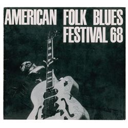 John Lee Hooker Signed Program Cover and Page