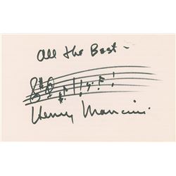 Henry Mancini Autograph Musical Quotation Signed