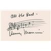 Image 1 : Henry Mancini Autograph Musical Quotation Signed