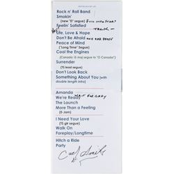 Boston: Curly Smith's Set List from 2015 Boston Tour