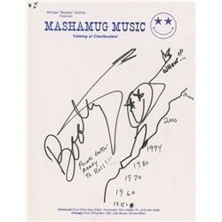 Bootsy Collins Signed Sketch