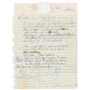 Image 1 : Prince Handwritten Lyrics for 'Til the Well Runs Dry'