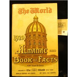 "The World 1929 Almanac and Book of Facts 44th Year of Issue" published by The World New York.