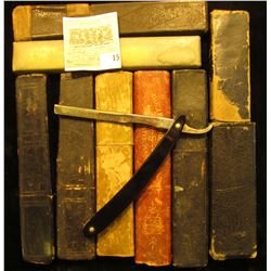 (8) Empty Straight Razor Boxes and E. Weck & Son NY. USA Straight Razor without a Blade.