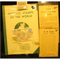 Early 1900 "H.W. Eddy St. Louis Missouri Federal Liquor Rules Cards; & an album "Postage Stamps of t
