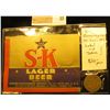Image 1 : "S-K Lager Beer" Label and Token, early 1900 era.
