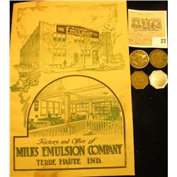 Early Quack Doctor factory advertising brochure "Factory and Office of Milks Emulsion Company Terre 