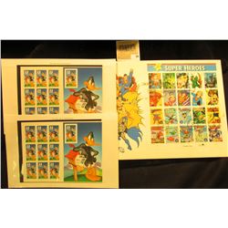 (2) Souvenir sheet of Daffy Duck stamps ($6.60 face); & a "DC Comics Super Hero" Fleetwood Cover wit
