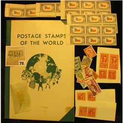 Group of Thailand Stamps, hinges, and a "Postage Stamps of the World" Album; 1943-44 Czechoslovakia 