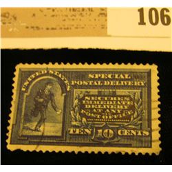 USA (Scott E-1) Ten Cent Special Delivery, centered, perfed edges. Cancelled. Please look at photos 
