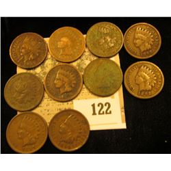 Pack of 10 different date Indian Head Cents.