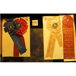 (5) Different early 1900  Iowa State Fair  Equestrian related Award Ribbons.
