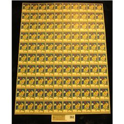 Mint Sheet of 1944 "Merry Christmas" Stamps/Seals. World War II. National Tuberculosis Association. 