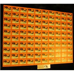 Mint Sheet of 1933 "Merry Christmas" Stamps/Seals. National Tuberculosis Association. (100 stamps)