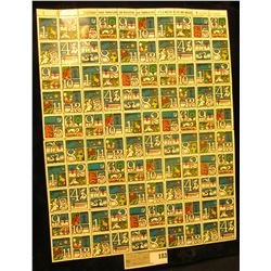 Mint Sheet of 1975 "Merry Christmas" Stamps/Seals. National Tuberculosis Association. (100 stamps)