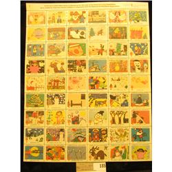 Mint Sheet of 1979 "Merry Christmas" Stamps/Seals. American Lung Association. (54 stamps)