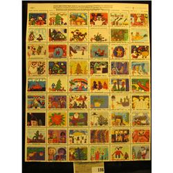 Mint Sheet of 1980 "Merry Christmas" Stamps/Seals. American Lung Association. (54 stamps)